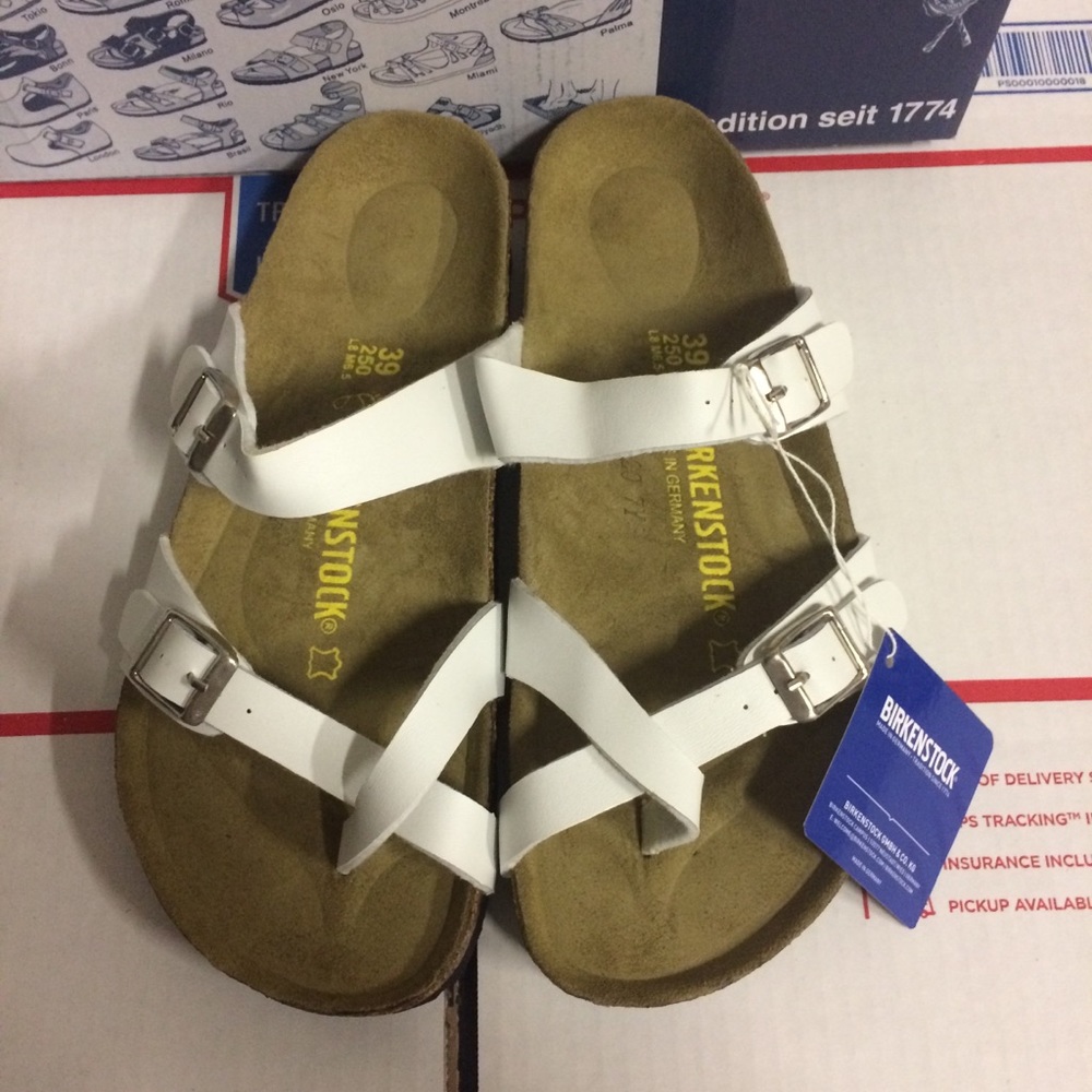 Birkenstock White Mayari Sandals